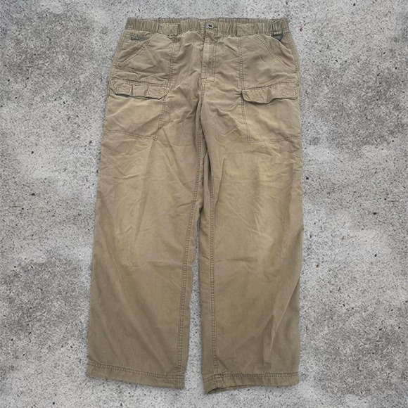 Other - Vintage Outer Rim Khaki‎ Green 8-Pocket Hiking Cargo Pants Baggy Mens Large Y2K